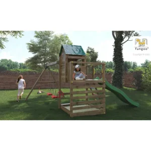 Fungoo Aires De Jeux<Aire De Jeux A Double Plateforme Avec Balancoire Double - Jarcas