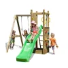 Fungoo Aires De Jeux<Aire De Jeux Funny 3 : Toboggan - Balancoire Simple - Mur D'Escalade Et Bac A Sable