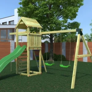Fungoo Aires De Jeux<Aire De Jeux Gaia Avec Toboggan Et Balancoires