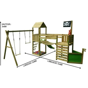 BnB Wood Aires De Jeux<Aire De Jeux Viking Avec Tour Et Portique