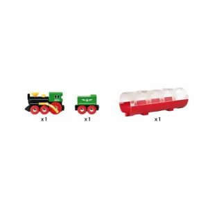 Brio Trains Et Circuits< World 33892-Train A Vapeur Avec Tunnel