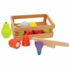 WOOD N PLAY Cuisine Et Dinette<Cagette De Fruits Et Legumes En Bois A Découper