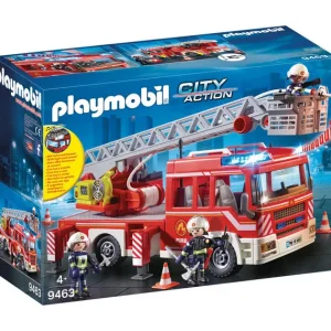 Playmobil Playmobil<9463 - Camion Pompiers Echelle Pivotante City Action