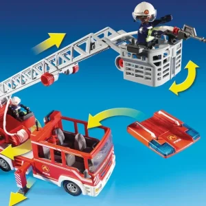 Playmobil Playmobil<9463 - Camion Pompiers Echelle Pivotante City Action