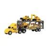 Motor & Co Véhicules De Chantier Et Tracteurs<Camion Remorque + 3 Véhicules Inclus Et Accessoires
