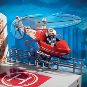 Playmobil Playmobil<9462 - Caserne De Pompiers Et Helicoptere City Action
