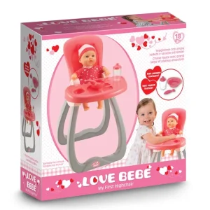 LOVE BEBE Accessoires Poupons<Chaise Haute De Poupon 55 Cm