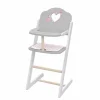 LOVE BEBE Accessoires Poupons<Chaise Haute Poupon En Bois 60 Cm