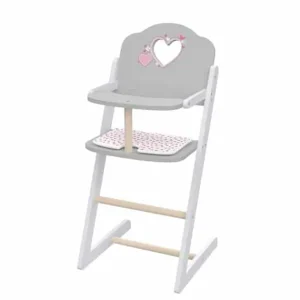 LOVE BEBE Accessoires Poupons<Chaise Haute Poupon En Bois 60 Cm