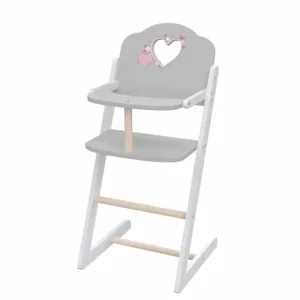 LOVE BEBE Accessoires Poupons<Chaise Haute Poupon En Bois 60 Cm