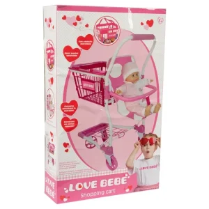 LOVE BEBE Poupons<Chariot De Course Avec Siege Bebe