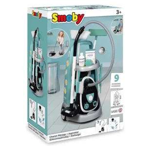 Smoby Nettoyage, Ménage<Chariot De Ménage + Aspirateur Electronique - 9 Accessoires