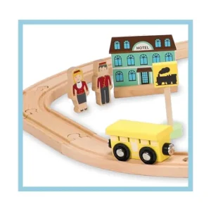 WOOD N PLAY Garages Et Circuits<Circuit Train En Bois 80 Accessoires