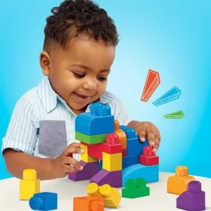 Mega Bloks 1Er Age<Grand Sac De Construction 60 Briques - Bleu