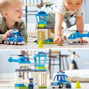 LEGO 1Er Age<10959 - ® Duplo - Le Commissariat Et L'Helicoptere De La Police