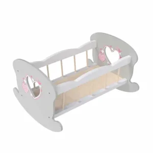 LOVE BEBE Accessoires Poupons<Lit A Bascule En Bois Pour Poupon