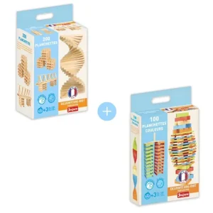 WOOD N PLAY Planchettes Et Construction En Bois<Lot De Barils De 300 Planchettes En Bois Naturel Et Couleur