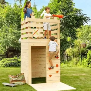 Soulet Cabanes Et Maisonnettes<Maison En Bois Avec Mur D'Escalade Knight