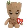 TY Peluches Super-héros Et Personnages<Peluche Beanie Babies Marvel - Groot 15 Cm