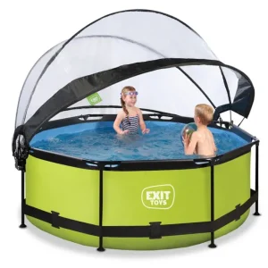 Exit Toys Bouées Jeux Gonflables Et Piscines<Piscine Lime 244 X 76 Avec Pompe Filtrante Et Dome