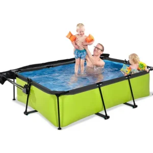 Exit Toys Bouées Jeux Gonflables Et Piscines<Piscine Lime 220 X 150 X 65 Avec Pompe Filtrante Et Voile D'Ombrage