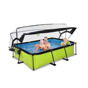 Exit Toys Bouées Jeux Gonflables Et Piscines<Piscine Lime 220 X 150 X 65 Avec Pompe Filtrante Et Dome