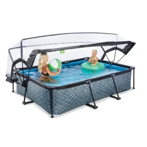 Exit Toys Bouées Jeux Gonflables Et Piscines<Piscine Stone 300 X 200 X 65 Avec Pompe Filtrante Et Dome
