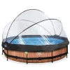Exit Toys Bouées Jeux Gonflables Et Piscines<Piscine Wood 360 X 76 Avec Pompe Filtrante Et Dome