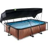 Exit Toys Bouées Jeux Gonflables Et Piscines<Piscine Wood 300 X 200 X 65 Avec Pompe Filtrante Et Voile D'Ombrage