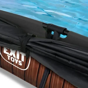 Exit Toys Bouées Jeux Gonflables Et Piscines<Piscine Wood 300 X 200 X 65 Avec Pompe Filtrante Et Voile D'Ombrage