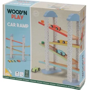 WOOD N PLAY Garages Et Circuits<Piste De Voiture En Bois 4 Véhicules