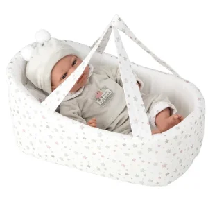 LOVE BEBE Poupons<Poupon Qui Pleure Gabriel Avec Couffin 40 Cm