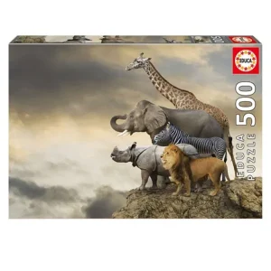 Educa Puzzles Adultes<Puzzle 500 Pieces Animaux Au Bord De La Falaise