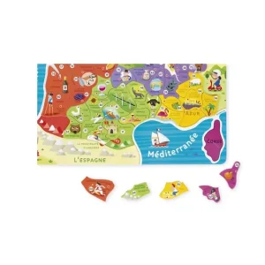 Janod Puzzles Enfants De 50 À 249 Pièces<Puzzle France Magnetique Bois 93 Pieces