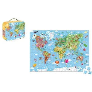 Janod Puzzles Enfants De 250 À 1000 Pièces<Puzzle Valise - Carte Du Monde - 300 Pieces