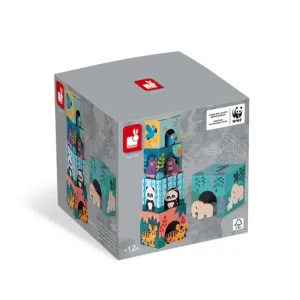Janod Jouets À Emboîter, À Empiler<Pyramide En Carton Et Figurines En Bois - Partenariat Wwf®