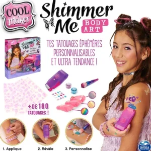 Spin Master Mode, Bijoux, Décoration, Cosmetiques<Shimmer Me Body Art - Coffret De Tatouages Ephemeres - Cool Maker