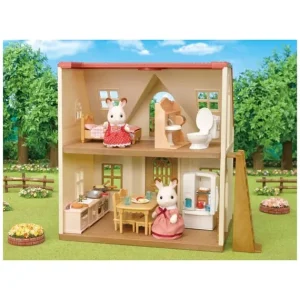 Sylvanian Families Mondes Imaginaires< - 5449 - Set Ameublement Cosy Cottage Et Maman Lapin Chocolat