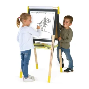 Janod Tableaux, Ardoises<Tableau Reglable En Bois Ardoise Et Magnetique - Jaune
