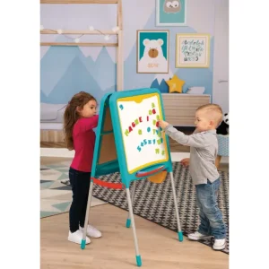 Smoby Tableaux, Ardoises<Tableau Tubes - Ardoise Double Face - Magnetique / Craie - + 80 Accessoires Inclus - Vert