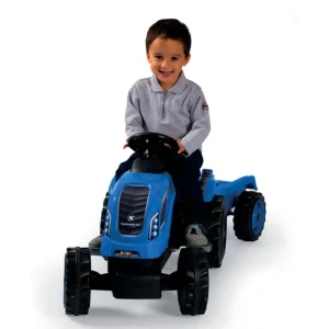Smoby Tracteurs À Pédales<Tracteur Farmer Xl Bleu + Remorque