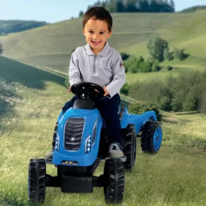 Smoby Tracteurs À Pédales<Tracteur Farmer Xl Bleu + Remorque