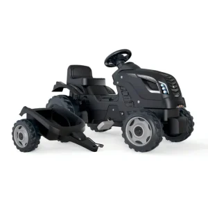 Smoby Tracteurs À Pédales<Tracteur Farmer Xl Noir + Remorque