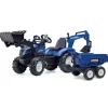 Falk Tracteurs À Pédales<Tracteur New Holland Avec Excavatrice Et Benne Maxi